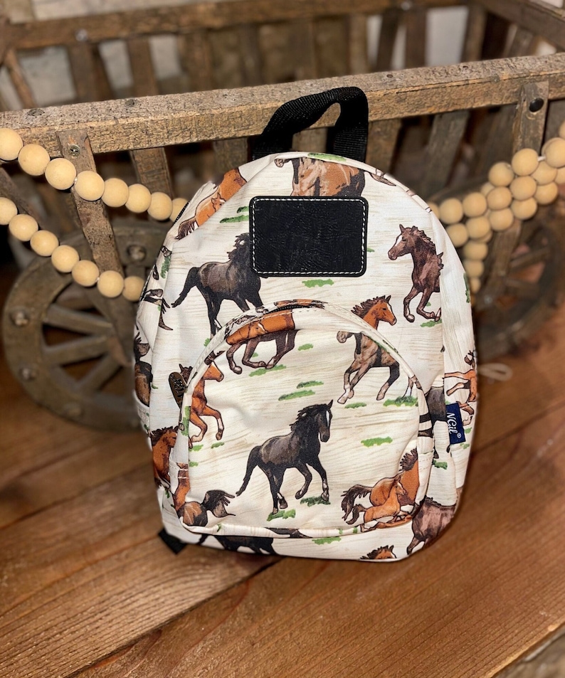 Western Horse Mini Backpack Personalized Backpack Horse Etsy