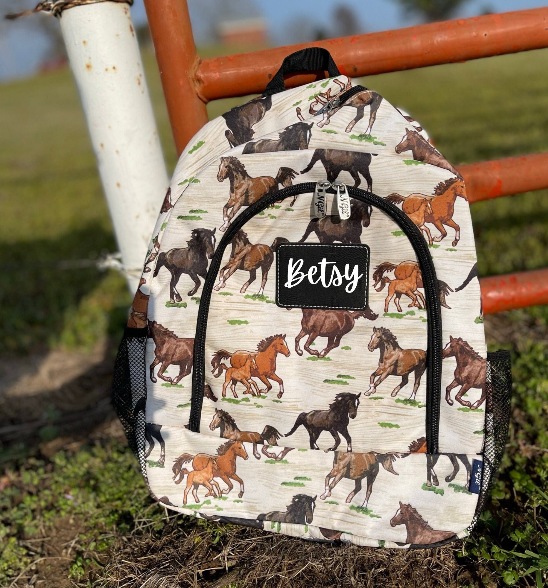 Horse Backpack Personalized Backpack Western Backpack Cowboy Backpack Large Backpack Horse School Bag Personalized Gift Bronco Bags Etsy