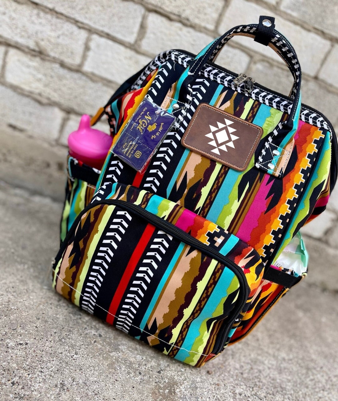Western Diaper Bag Personalized Diaper Bag Aztec Diaper Etsy