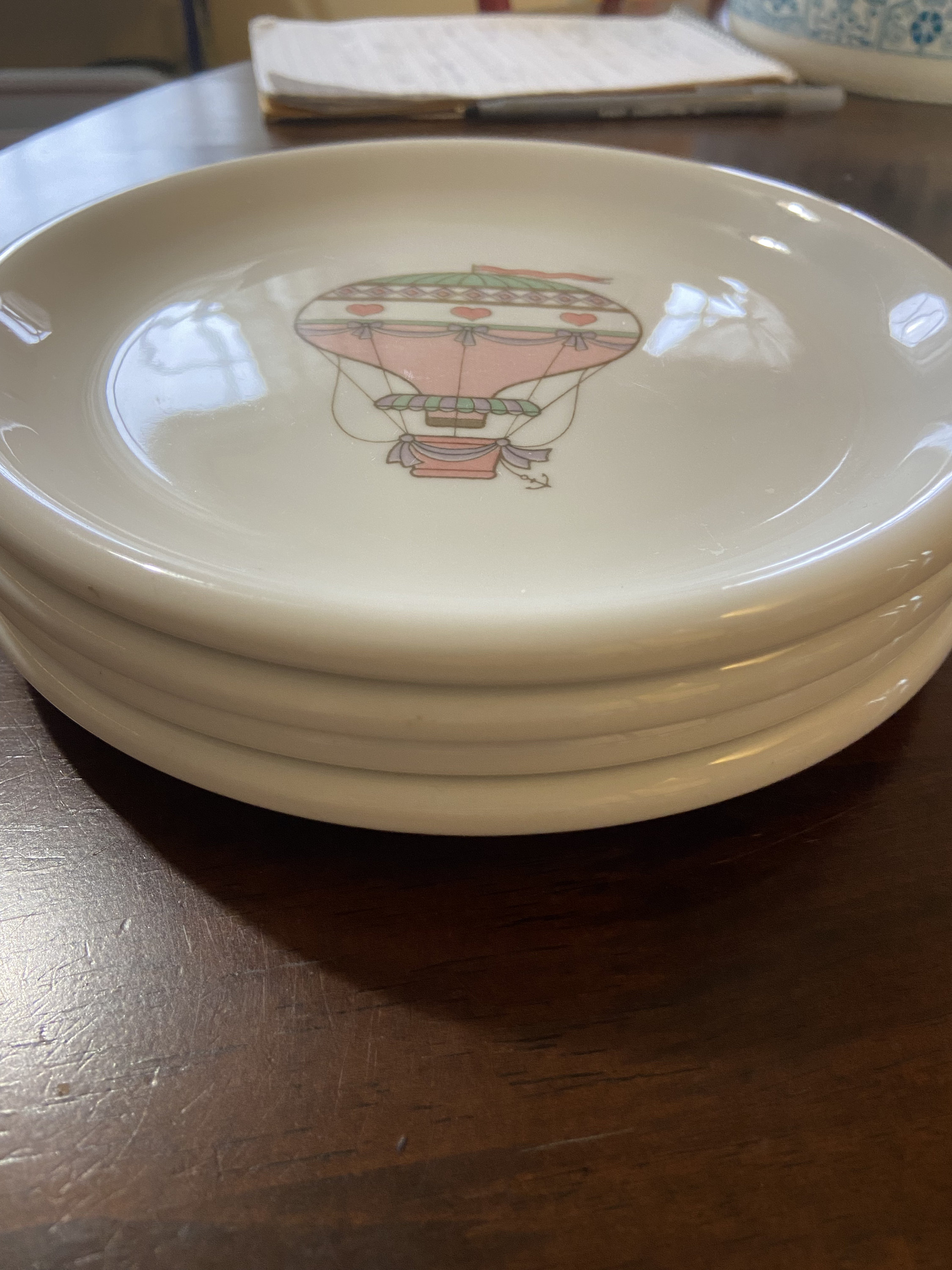 Whimsical Hot Air Balloon Plates Set of 4 Etsy