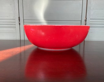 Red Pyrex Hostess Serving Bowl