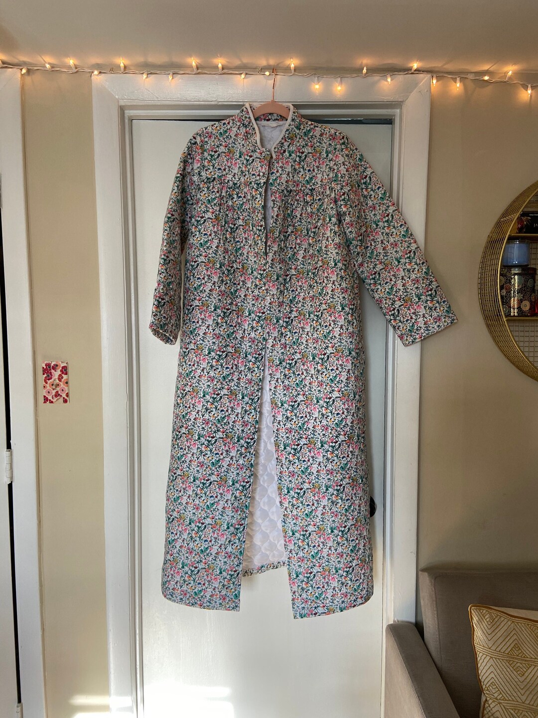 Vintage Quilted Housecoat Deadstock Etsy