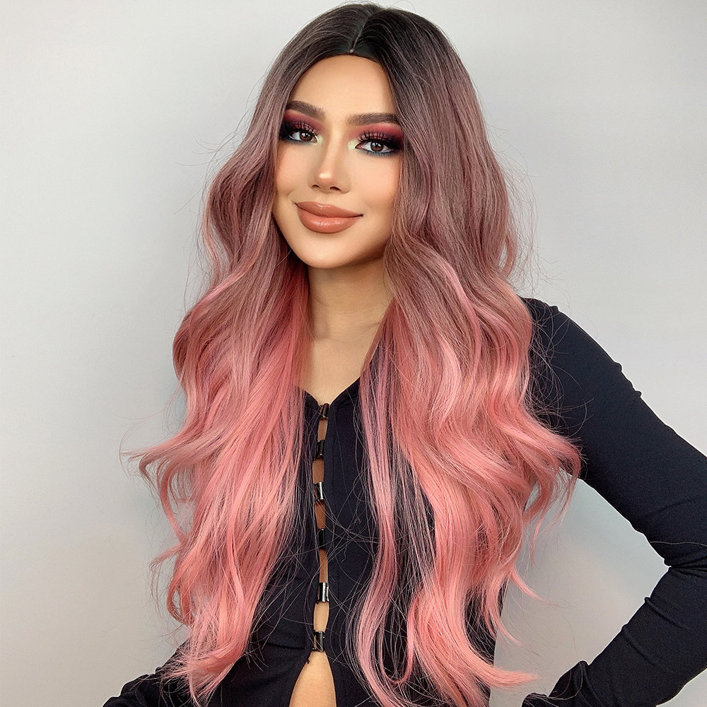 Buy Ghost Pink Lace Front Rooted Ombre Deep Blush Pink Ombre Wig