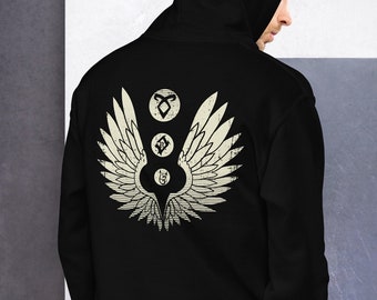 Shadowhunters Runes Angel wings, shadowhunters merch, Cassandra Clare, book lover gifts,  shadowhunters book series Unisex  Hoodie