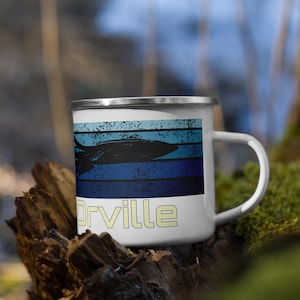 Retro The Orville, Sci fi shirt, spaceship, Orville Coffee Cup,  seth macfarlane , Fathers day Gift, Science fiction Space Ship  Enamel Mug