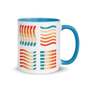 Vintage Retro Fifth Element Symbols Leeloo Dallas multipass Fifth Element inspired Retro Mug with Color Inside