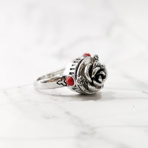 Rose Poison Ring | Mother day gift | Locket Ring | Rose Secret Box Ring | Pill box ring | Unique poison ring | message Ring |Mother day gift