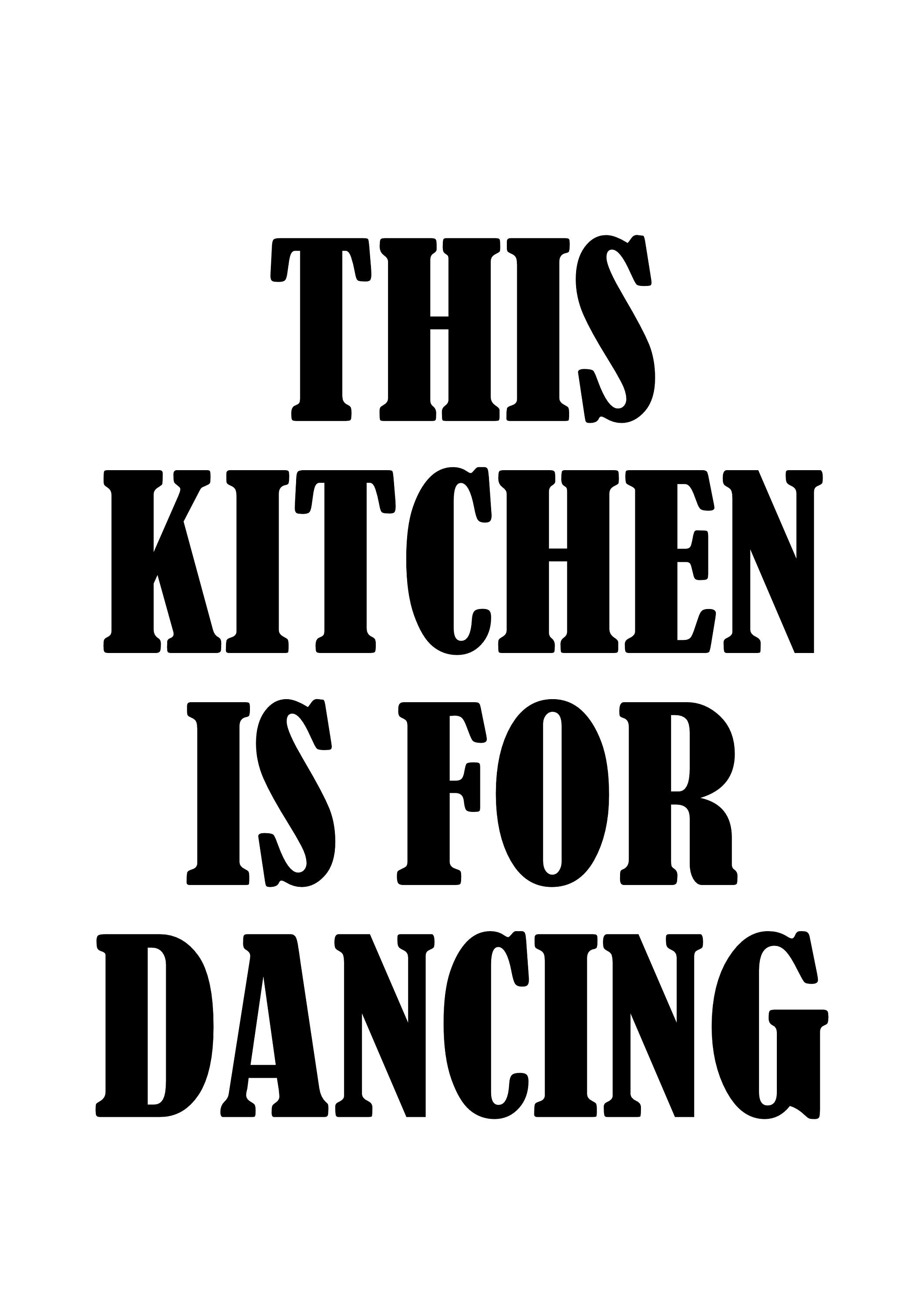 This kitchen is for dancing Wall Art Etsy