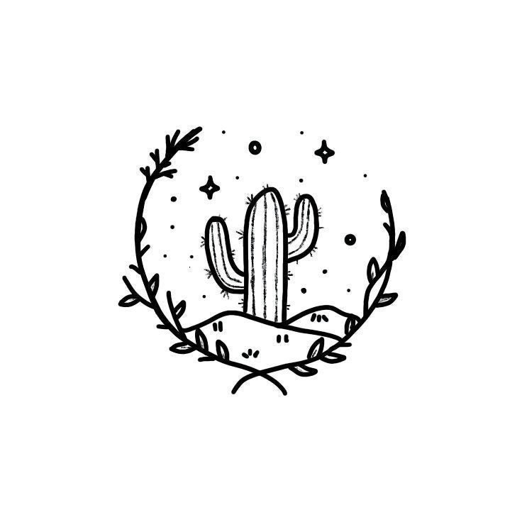 Cactus PNG- cactus desert setting - night cactus - wreath -