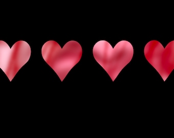 Four Hearts PNG