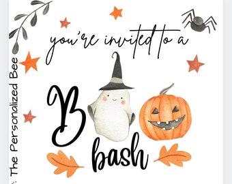It's a Boo Bash Halloween Party Invitation | Ghost PARTY| Personalization | Party Invitation| INSTANT DOWNLOAD