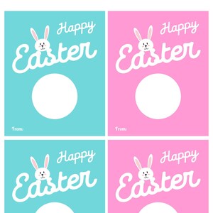 Happy Easter Playdough Gift Tags | Easter Bunny Card| Easter party favor |Easter Party Treat Bag| Classroom Party Favors| Easter
