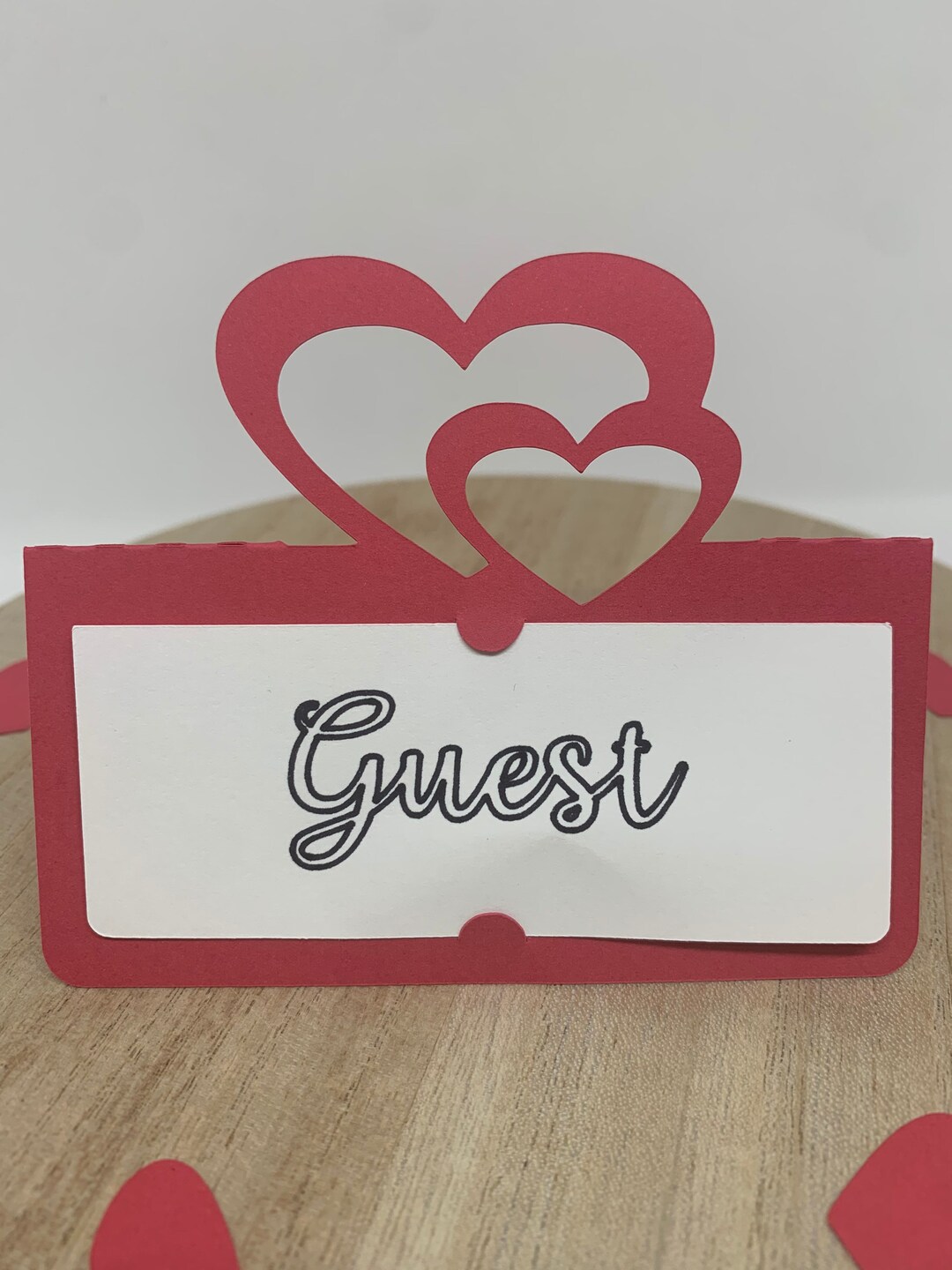 Valentine's Day Place Cards Heart Place Card Etsy