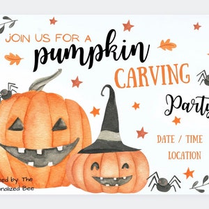 Pumpkin Carving Party| Personalized|Halloween Party| Download