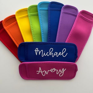 Personalized Popsicle Holder for Kids|Reusable Popsicle Sleeve|Summer Kid Gifts|Yogurt Holder |Cheese stick holder|Ice Pop|Kids Party Favors