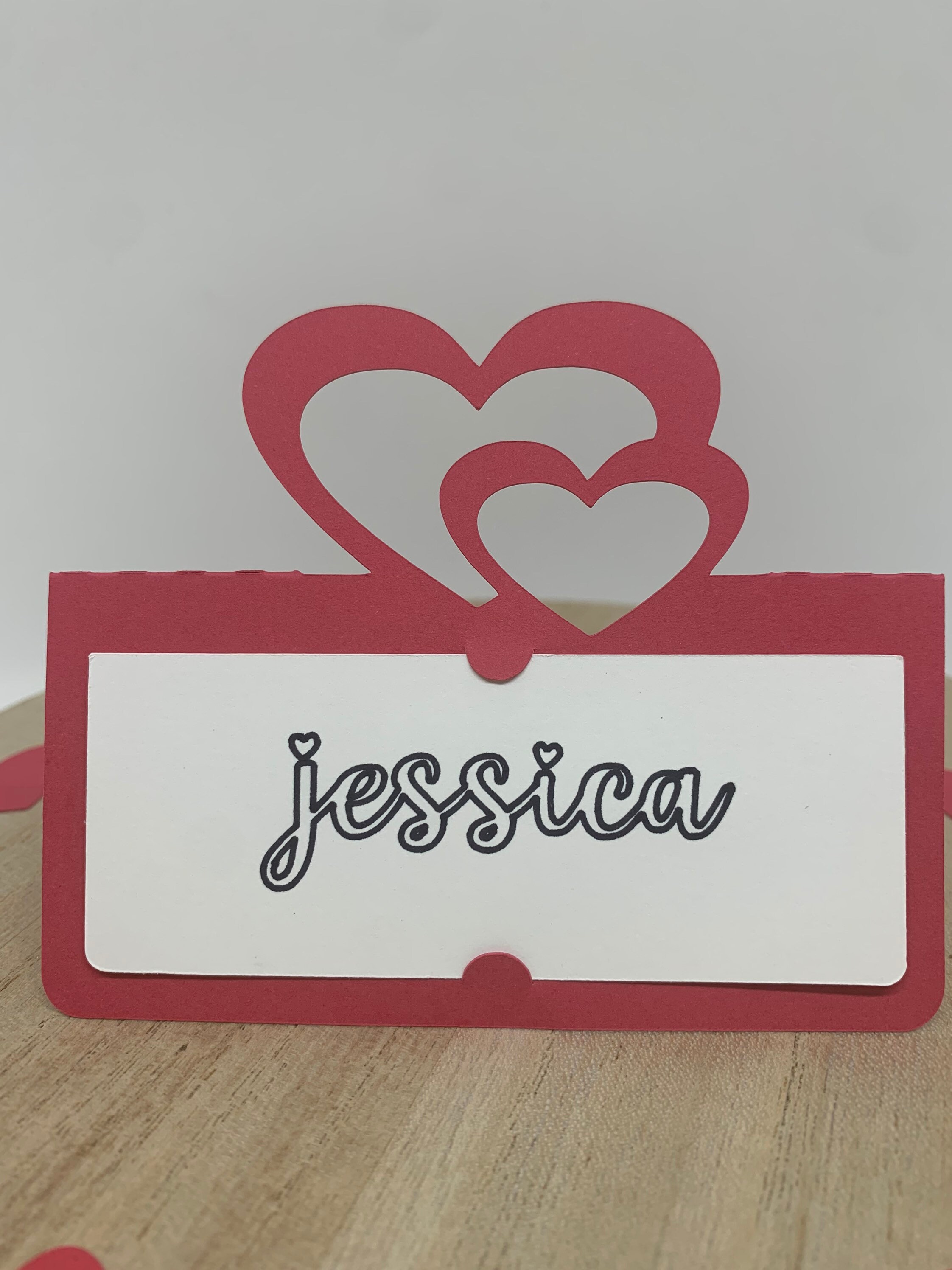 Valentine's Day Place Cards Heart Place Card Etsy