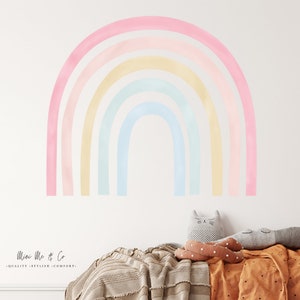 Pastel Rainbow Wall Sticker, Magical, Pastel Wall Decal, Rainbow, Colourful, Blue, Pretty Wall Decal, Pink, Nursery, Girl, Baby, Playroom