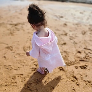 Personalisierte türkische Baumwolle Kinder Poncho Handtuch: Organic Beach Cover-Up