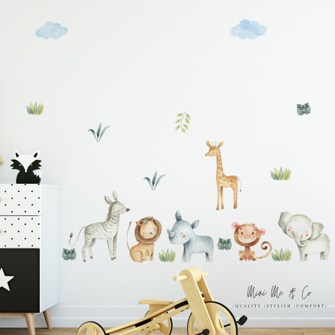 Nursery Jungle Decal/wall Sticker Removable Wall Decal Etsy Australia