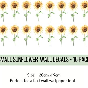 Fabric Sunflower Wall Decal, Sunflower Wall Sticker, Nursery Room Decor, Wall Decor, Wall Art, Nursery Wall Sticker, floral wall decal