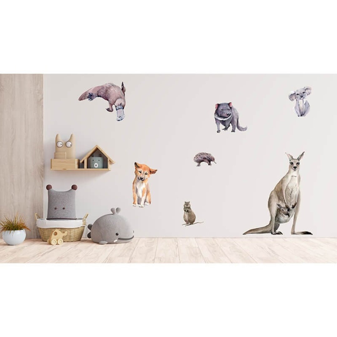 Fabric Australian Native Animal Wall Decal, Australiana Wall Sticker