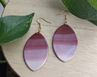 Sunset Earrings - Bold Gradient Red to Pink