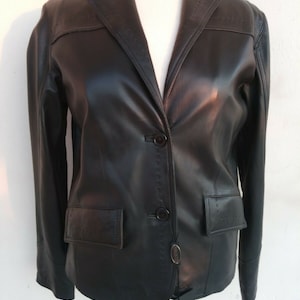neue Damen Lamm Echtlederjacke S 36 USA 2 UK 6 soft ,black