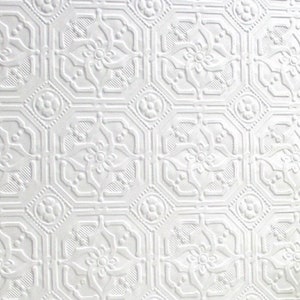 8 fogli di carta 3D LINCRUSTA TEXTURED bianca Pannelli per soffitti in rilievo per case delle bambole verniciabili in scala 1/6 20 x 28 cm OGNI ripetizione del disegno 8,9 cm