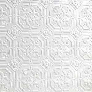 8 sheets 3D LINCRUSTA TEXTURED paper white Paintable dollhouse embossed ceiling tiles panels 1/6  scale 20x28cm  EACH repeat of design 8,9cm