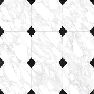 new new 6 SHEETS MATT marble black white dollhouse 21x29cm each vinyl self ADHESIVE 1/24 scale tile floor  xr33