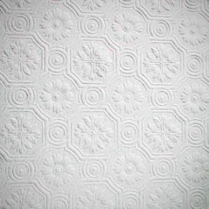 8 fogli di carta 3D LINCRUSTA TEXTURED bianca Pannelli per soffitti di case delle bambole verniciabili in scala 1/6 20 x 28 cm OGNI ripetizione del disegno 11 cm