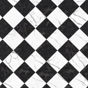 new new 6 SHEETS MATT marble black white dollhouse 21x29cm each vinyl self ADHESIVE 1/12 scale tile floor  sd77