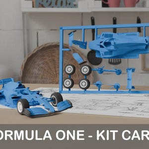 Kit de modelo de carro de Fórmula 1 impresso em 3D | Arquivo STL de F1 para impressão 3D | Kit de carro de corrida de F1 faça você mesmo