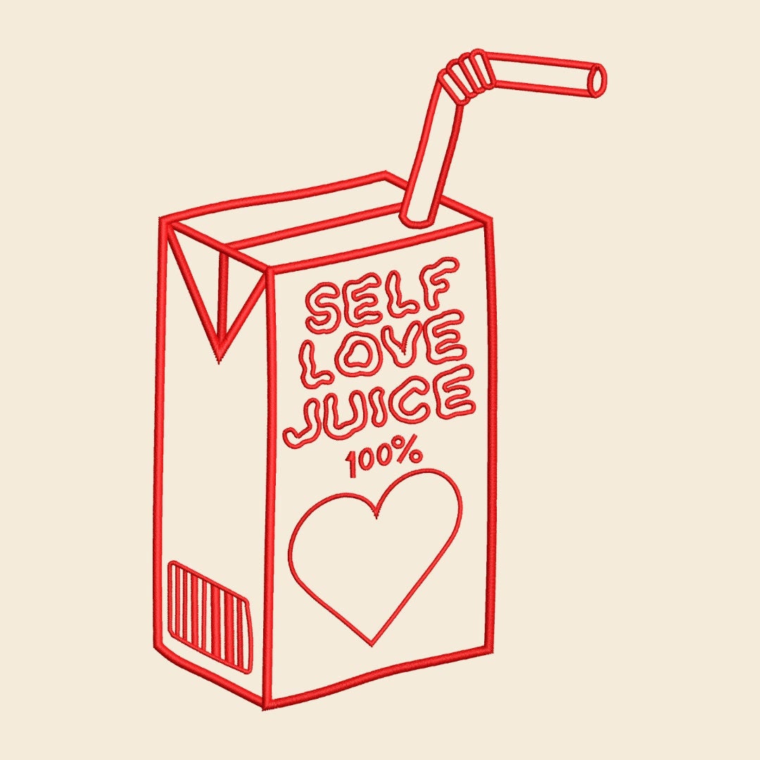 Self Love Juice Embroidery Pattern File in PES DST JEF & Etsy