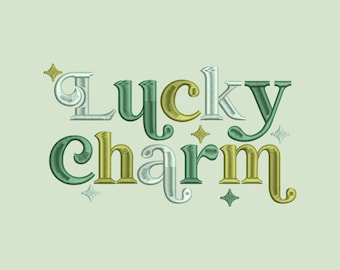 Lucky Charm Embroidery File Pattern in PES, DST, JEF + more | St. Patricks Day | Trendy | Modern | Popular | Best Seller | Instant Download