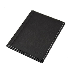 Elegante Ausweismappe / Ausweistasche / Ausweisetui / Ausweismäppchen / Kreditkartenetui mit 12 Fächern (Design 2 / Schwarz)