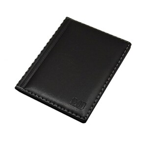 Elegante Ausweismappe / Ausweistasche / Ausweisetui / Ausweismäppchen / Kreditkartenetui mit 12 Fächern (Design 1 / Schwarz)