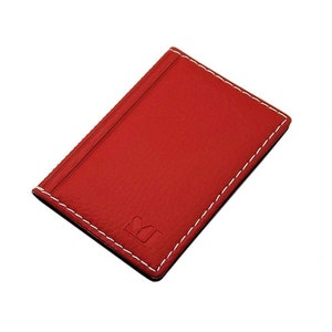 Kreditkartenetui / Kartenetui / Visitenkartenetui / Scheckkartenetui / Kartenmäppchen mit 12 Fächern (Design 2 / Rot)