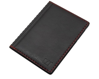 Elegant ID folder / ID bag / ID case / ID case / credit card case with 12 compartments (Design 4 / Black)