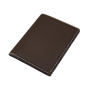 Elegante Ausweismappe / Ausweistasche / Ausweisetui / Ausweismäppchen / Kreditkartenetui mit 12 Fächern (Design 2 / Braun)
