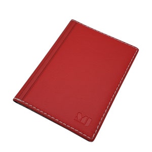Elegante Ausweismappe / Ausweistasche / Ausweisetui / Ausweismäppchen / Kreditkartenetui / Kartenetui mit 4 Fächern (Design 1 / Rot)