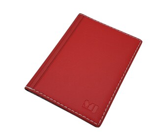 Elegant ID folder / ID bag / ID case / ID case / credit card case / card holder with 4 compartments (Design 1 / Red)