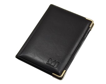 Credit card case / card case / business card case / credit card case / card case with 12 compartments and protective corners (Design 1 / Black)