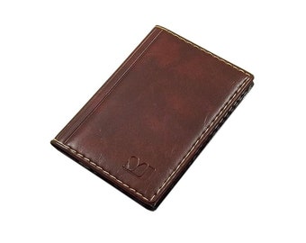 Credit card case / card case / business card case / credit card case / card case with 12 compartments (Design 1 / Brown)