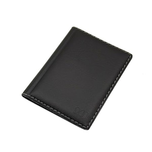 Elegante Ausweismappe / Ausweistasche / Ausweisetui / Ausweismäppchen / Kreditkartenetui / Kartenetui mit 4 Fächern (Design 3 / Schwarz)