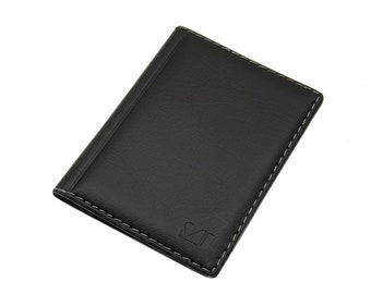 Elegant ID folder / ID bag / ID case / ID case / credit card case / card holder with 4 compartments (Design 3 / Black)