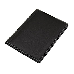 Elegante Ausweismappe / Ausweistasche / Ausweisetui / Ausweismäppchen / Kreditkartenetui mit 12 Fächern (Design 3 / Schwarz)