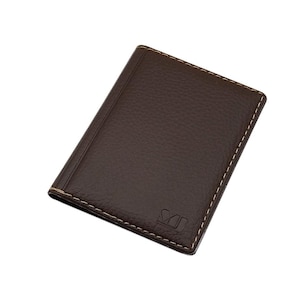 Elegante Ausweismappe / Ausweistasche / Ausweisetui / Ausweismäppchen / Kreditkartenetui / Kartenetui mit 4 Fächern (Design 2 / Braun)