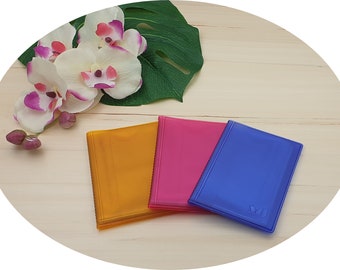 Card case / credit card case / business card case / card case with 12 compartments in yellow, pink or purple