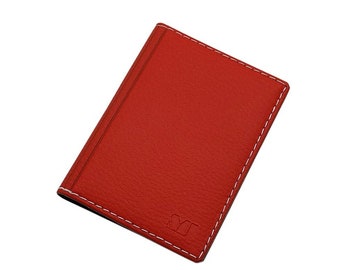 Elegante Ausweismappe / Ausweistasche / Ausweisetui / Ausweismäppchen / Kreditkartenetui / Kartenetui mit 4 Fächern (Design 2 / Rot)